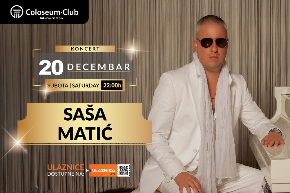 Saša Matić u Coloseum Clubu u Sarajevu