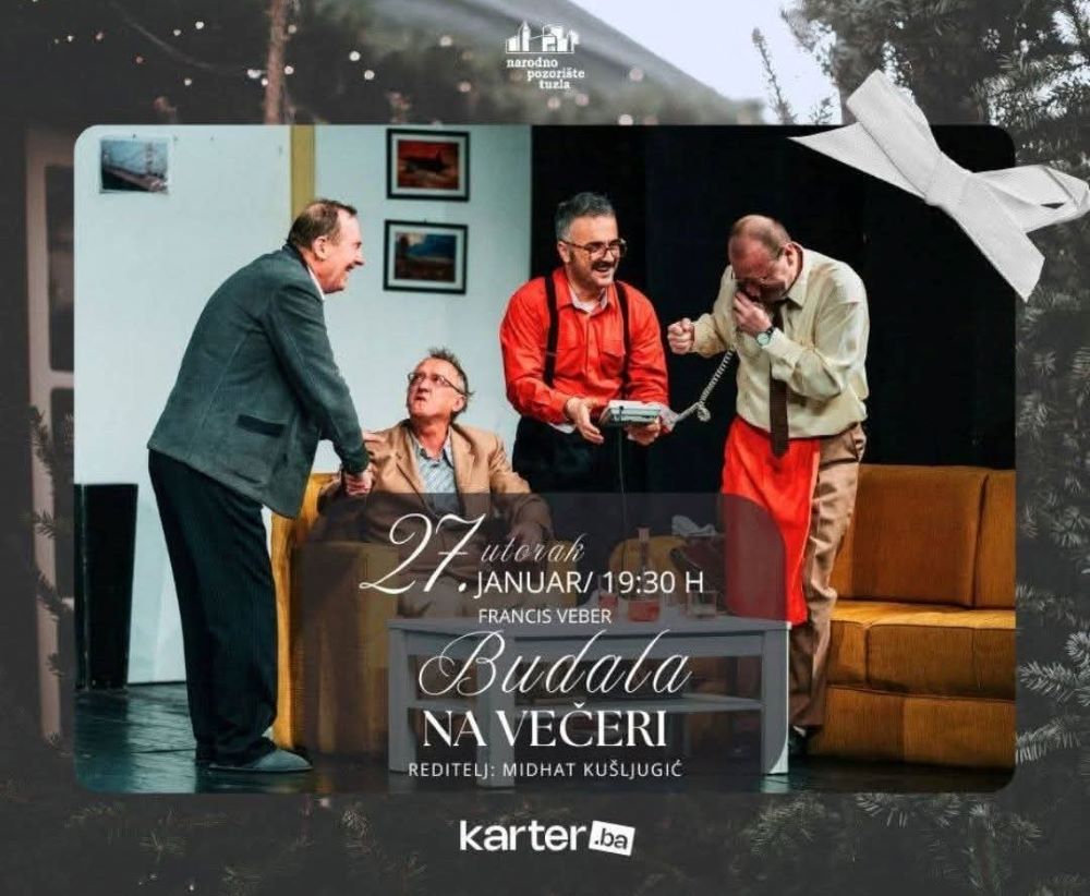 Smijeh zagarantovan u Narodnom pozorištu Tuzla: “Budala na večeri” stiže u utorak