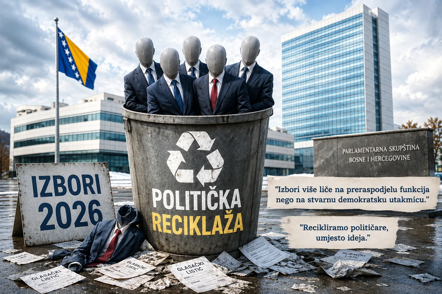 Demokratija ili politička reciklaža: Zašto politička scena Bosne i Hercegovine sve teže proizvodi promjene?